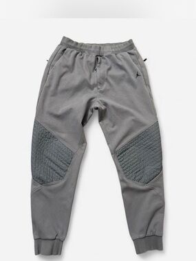 Air Jordan X PSNY Men's Gray Quilted Panel Jogger Pants
